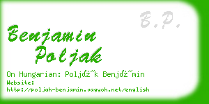 benjamin poljak business card